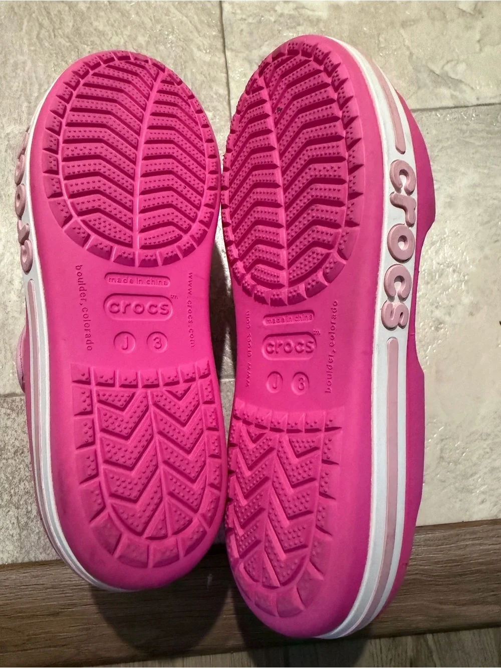 Crocs Kids' Pink Classic Sandal - Size 3